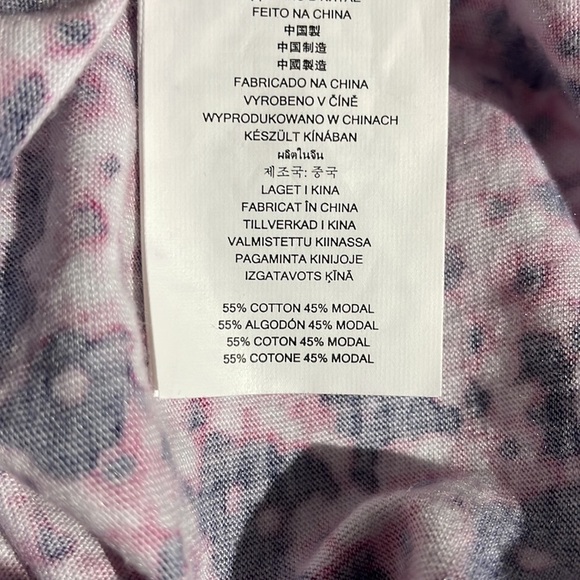 MICHAEL Michael Kors Blue Pink Relaxed Tie Front Blouse - Picture 5 of 7